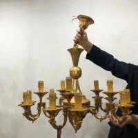 لوستر برنج آب طلای واقعی