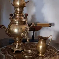 سرویس سماور مسی زغالی