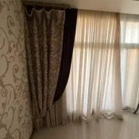 پرده حریر ترک با دستک ژاکارد مدل یقه شل