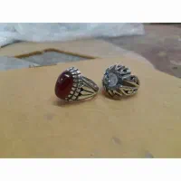 انگشتر موزانایت و عقیق