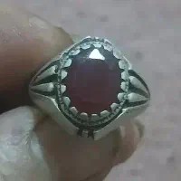 انگشترنقره قدیمی یاقوت معدنی قدمت دار