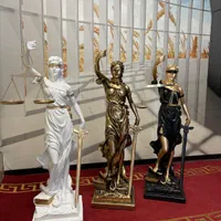 مجسمه ۷۰سانت فرشته عدالت پتینه طلاکوب