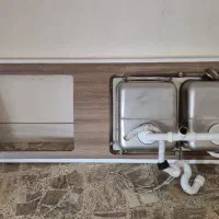 صحفه کابینت .همراه سینگ .شیرصحفه گاز سالم نو