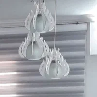 لوستر سه شعله سفید سالم سالم و مرتب