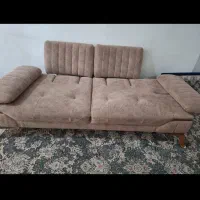 مبل ۸ نفره تخت شو ب همراه جلومبلی و عسلی