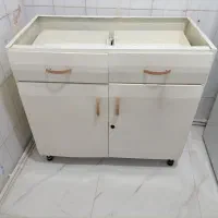 کابینت دو درب، سفید، دو کشو