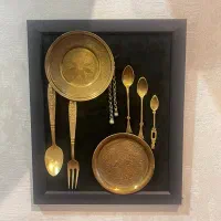 تابلو قاشق و دیوار کوب برنجی