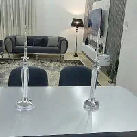 شمع دان  استیل و کریستال درجه ۱