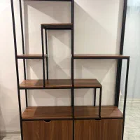 کتابخانه ایستاده چوب فلز