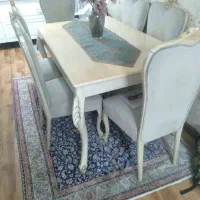 میز ناهار خوری ۶ نفره ترکیه ای کلاسیک  جنس چوب راش