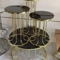 سه عدد عسلی مشکی طلایی