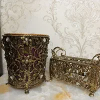 سطل و جا دستمال کاغذی برنج