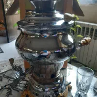 سماورگازی۵لیتری ماهان قاسم نژادبرنجی سالم باکارتن