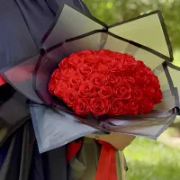 دسته گل روبانی قرمز