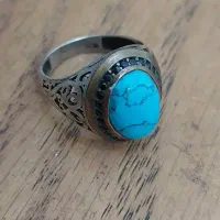انگشتر نقره و سنگ