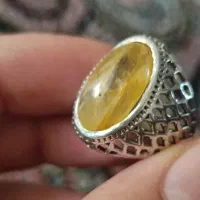 انگشتر یاقوت زرد طبیعی