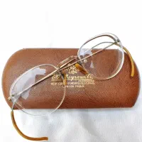 عینک قدیمی عتیقه آمریکایی طلا