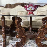 میز جلو مبلی دوتا میز عسلی میز غذا خوری ست