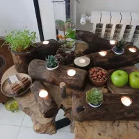 جاشمعی با چوب طبیعی