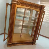 بوفه پارتیشن ویترین چوب گردو مخصوص جهیزیه