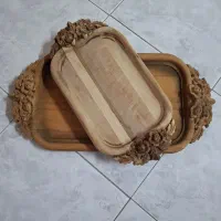 سینی چوبی دست ساز منبت کاری