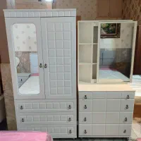 کمدلباس ۸۰کمد لباس دراور قفلدار جاکفشی گردویی