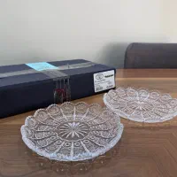 پیش دستی ، پیاله پارچ و لیوان و جا قاشقی کریستال