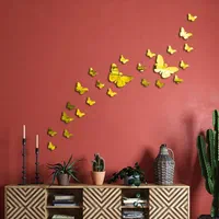 پروانه استیکر طرح آینه ای پک 24 عددی