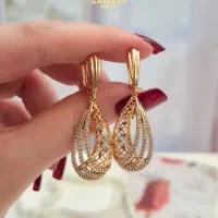 گوشواره آبکاری طلا ژوپینگ