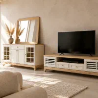 ست میز تی وی کنسول آیینه خور