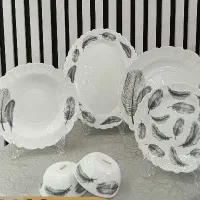 سرویس ارکوپال ۶ نفری طرح پر مشکی