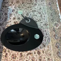 میز شیشه ای  جلو مبلی دوطرفه متحرک