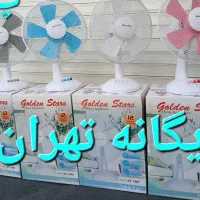 پنکه رومیزی رنگی سفید مشکی آبی صورتی گلدنgolden