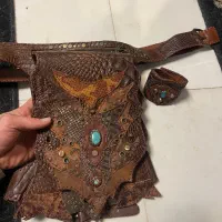 کیف کمری تمام چرم دست ساز
