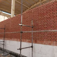 اجرای نمای سوله و محوطه