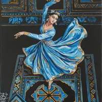تابلو نقاشی دختر رقصنده