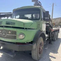 کامیون بنز زیرمایلر جرثقیل