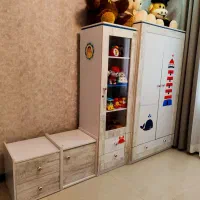 سرویس خواب تخت کودک کامل در حد نو از برند آپادانا.