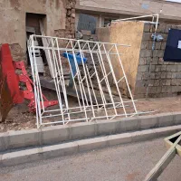 پنج عدد قفسه فلزی مغازه با تخته چوبی