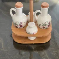 ست ابلیمو خوری ونمک پاش پایه بامبو ترکیه نو
