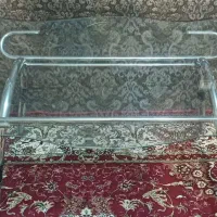 میزغذاخوری ۴ نفره فلزی شیشه ای