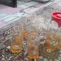 پارچ لیوان یک دست با یکدست شربت خوری