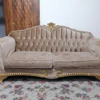 مبل هشت نفره ساخت بهنمیر.. جنس چوب عالی و برند