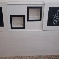 تخت دونفره سفید مشکی