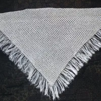 روسری سه گوش رنگ ابریشمی قلاب بافی(اشارپ)