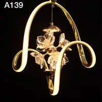 اویز وارداتی گوی کریستالی سه حالته