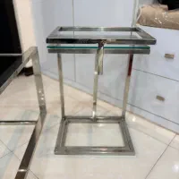 میز جلومبلی و دو عدد گل میز استیل ۳۰۴