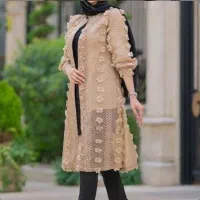 پارچه حریر زبرا نسکافه ای