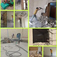 تخریب کار ساختمان وکنده کاری کلی جزعی  کاربلدومنظم
