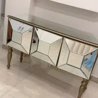کنسول و آیینه شیشه ای طرح خورشید
